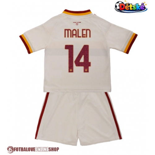 AS Roma Donyell Malen #14 Venkovní dres komplet pro Děti 2026-27 Krátkým Rukávem (+ Krátké kalhoty)