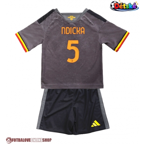 AS Roma Evan Ndicka #5 Alternativní dres komplet pro Děti 2026-27 Krátkým Rukávem (+ Krátké kalhoty)