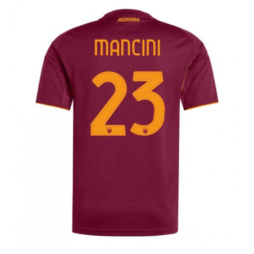 AS Roma Gianluca Mancini #23 Domácí Dres 2025-26 Krátkým Rukávem AS Roma Gianluca Mancini #23 Domácí Dres 2025-26 Krátkým Rukávem