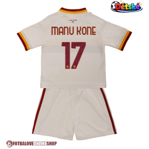 AS Roma Manu Kone #17 Venkovní dres komplet pro Děti 2026-27 Krátkým Rukávem (+ Krátké kalhoty)