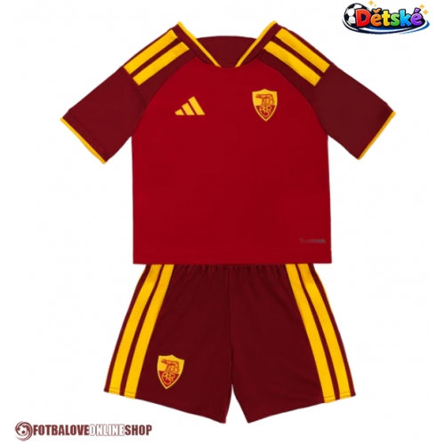 AS Roma Paulo Dybala #21 Domácí dres komplet pro Děti 2026-27 Krátkým Rukávem (+ Krátké kalhoty)
