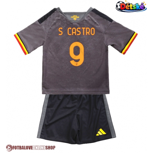 AS Roma Santiago Castro #9 Alternativní dres komplet pro Děti 2026-27 Krátkým Rukávem (+ Krátké kalhoty)