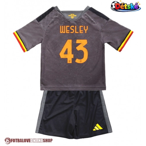 AS Roma Wesley Franca #43 Alternativní dres komplet pro Děti 2026-27 Krátkým Rukávem (+ Krátké kalhoty)