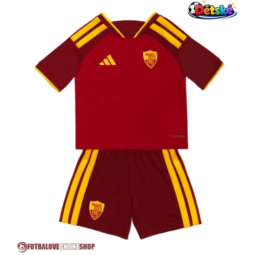 AS Roma Wesley Franca #43 Domácí dres komplet pro Děti 2026-27 Krátkým Rukávem (+ Krátké kalhoty)