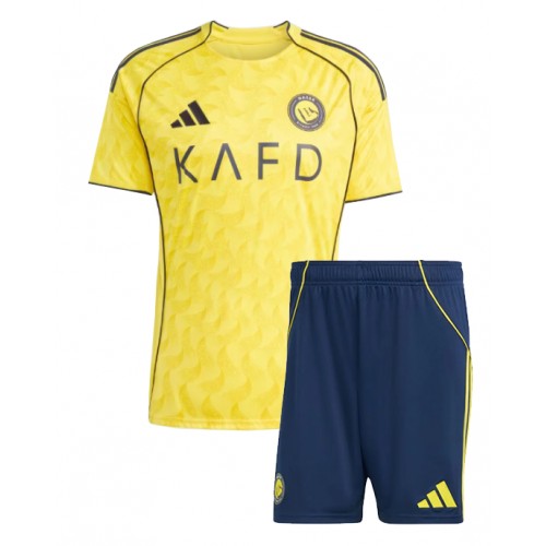 Al-Nassr Cristiano Ronaldo #7 Domácí dres komplet pro Děti 2025-26 Krátkým Rukávem (+ Krátké kalhoty)