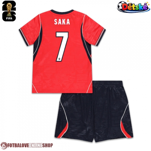 Anglie Bukayo Saka #7 Venkovní dres komplet pro Děti MS 2026 Krátkým Rukávem (+ Krátké kalhoty)