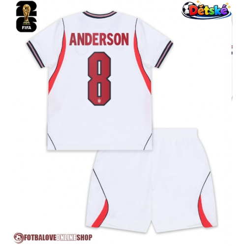 Anglie Elliot Anderson #8 Domácí dres komplet pro Děti MS 2026 Krátkým Rukávem (+ Krátké kalhoty)