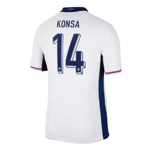 Anglie Ezri Konsa #14 Domácí Dres ME 2024 Krátkým Rukávem Anglie Ezri Konsa #14 Domácí Dres ME 2024 Krátkým Rukávem