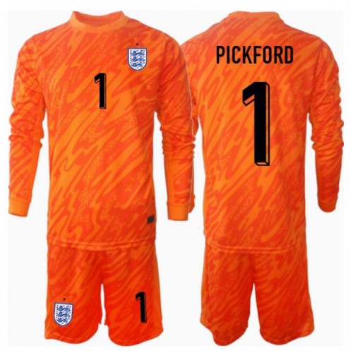 Anglie Jordan Pickford #1 Brankář Domácí dres komplet pro Děti ME 2024 Dlouhým Rukávem (+ Krátké kalhoty) Anglie Jordan Pickford #1 Brankář Domácí dres komplet pro Děti ME 2024 Dlouhým Rukávem (+ Krátké kalhoty)