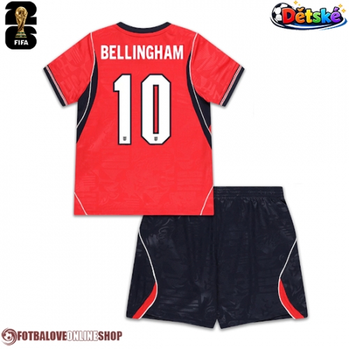 Anglie Jude Bellingham #10 Venkovní dres komplet pro Děti MS 2026 Krátkým Rukávem (+ Krátké kalhoty)