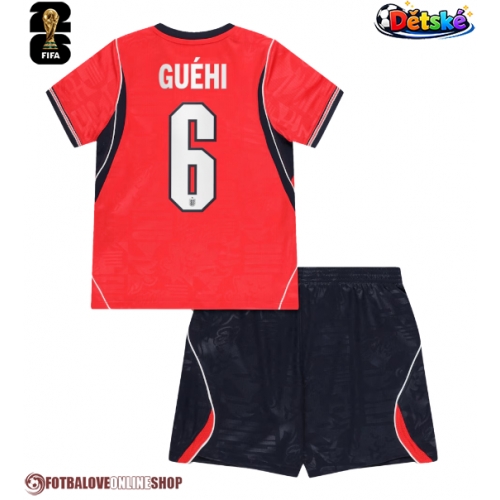 Anglie Marc Guehi #6 Venkovní dres komplet pro Děti MS 2026 Krátkým Rukávem (+ Krátké kalhoty)