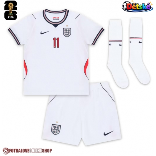 Anglie Marcus Rashford #11 Domácí dres komplet pro Děti MS 2026 Krátkým Rukávem (+ Krátké kalhoty)