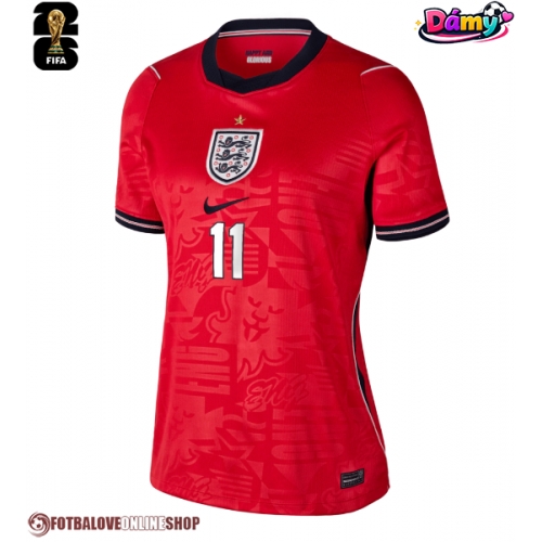 Anglie Marcus Rashford #11 Venkovní Dres pro Dámy MS 2026 Krátkým Rukávem
