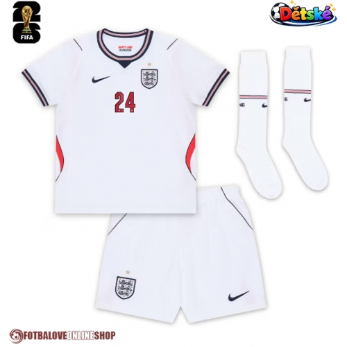 Anglie Reece James #24 Domácí dres komplet pro Děti MS 2026 Krátkým Rukávem (+ Krátké kalhoty)