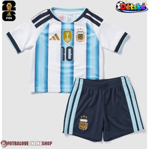 Argentina Lionel Messi #10 Domácí dres komplet pro Děti MS 2026 Krátkým Rukávem (+ Krátké kalhoty)