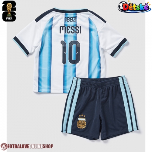 Argentina Lionel Messi #10 Domácí dres komplet pro Děti MS 2026 Krátkým Rukávem (+ Krátké kalhoty)