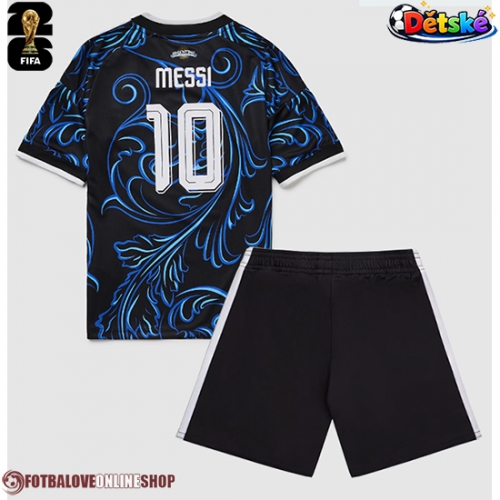 Argentina Lionel Messi #10 Venkovní dres komplet pro Děti MS 2026 Krátkým Rukávem (+ Krátké kalhoty)