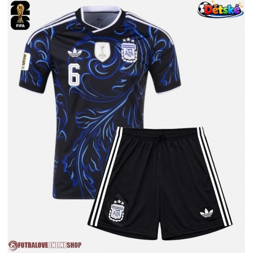 Argentina Lisandro Martinez #6 Venkovní dres komplet pro Děti MS 2026 Krátkým Rukávem (+ Krátké kalhoty)