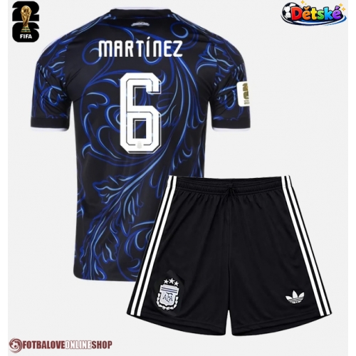 Argentina Lisandro Martinez #6 Venkovní dres komplet pro Děti MS 2026 Krátkým Rukávem (+ Krátké kalhoty)