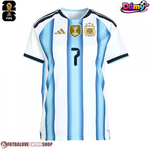 Argentina Rodrigo De Paul #7 Domácí Dres pro Dámy MS 2026 Krátkým Rukávem