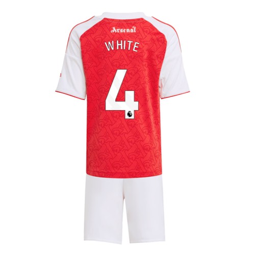 Arsenal Ben White #4 Domácí dres komplet pro Děti 2025-26 Krátkým Rukávem (+ Krátké kalhoty)