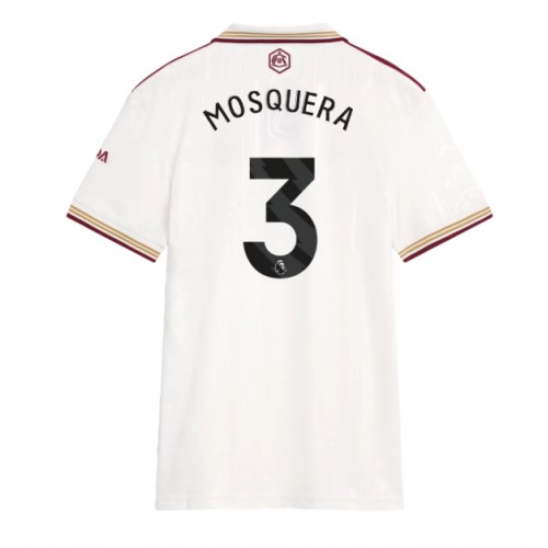 Arsenal Cristhian Mosquera #3 Alternativní Dres pro Dámy 2025-26 Krátkým Rukávem Arsenal Cristhian Mosquera #3 Alternativní Dres pro Dámy 2025-26 Krátkým Rukávem