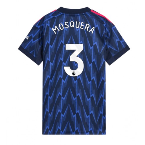 Arsenal Cristhian Mosquera #3 Venkovní Dres pro Dámy 2025-26 Krátkým Rukávem Arsenal Cristhian Mosquera #3 Venkovní Dres pro Dámy 2025-26 Krátkým Rukávem