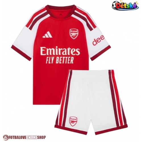 Arsenal Ezri Konsa #15 Domácí dres komplet pro Děti 2026-27 Krátkým Rukávem (+ Krátké kalhoty)