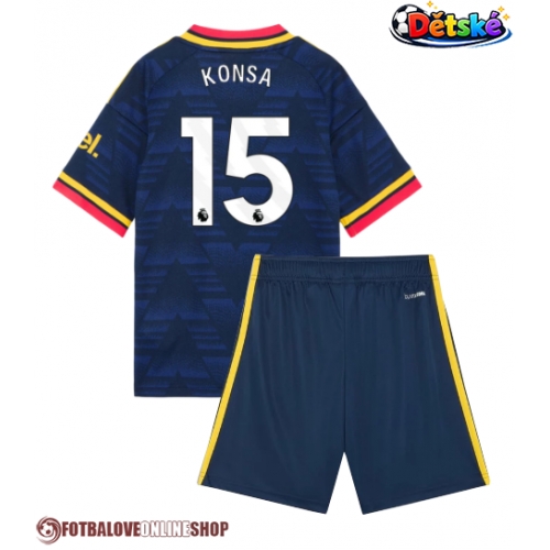 Arsenal Ezri Konsa #15 Venkovní dres komplet pro Děti 2026-27 Krátkým Rukávem (+ Krátké kalhoty)