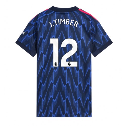 Arsenal Jurrien Timber #12 Venkovní Dres pro Dámy 2025-26 Krátkým Rukávem Arsenal Jurrien Timber #12 Venkovní Dres pro Dámy 2025-26 Krátkým Rukávem