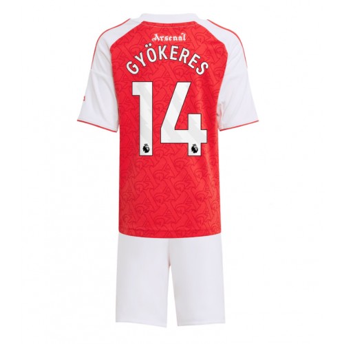 Arsenal Viktor Gyokeres #14 Domácí dres komplet pro Děti 2025-26 Krátkým Rukávem (+ Krátké kalhoty) Arsenal Viktor Gyokeres #14 Domácí dres komplet pro Děti 2025-26 Krátkým Rukávem (+ Krátké kalhoty)
