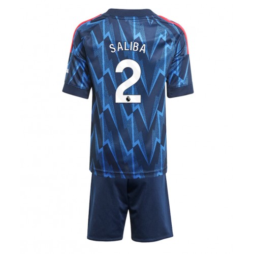 Arsenal William Saliba #2 Venkovní dres komplet pro Děti 2025-26 Krátkým Rukávem (+ Krátké kalhoty) Arsenal William Saliba #2 Venkovní dres komplet pro Děti 2025-26 Krátkým Rukávem (+ Krátké kalhoty)
