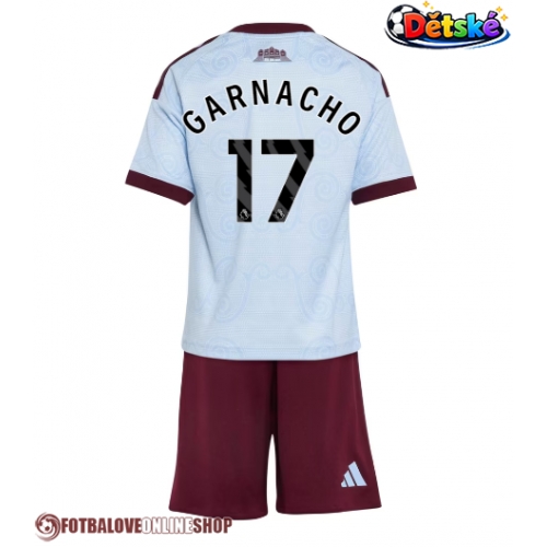 Aston Villa Alejandro Garnacho #17 Alternativní dres komplet pro Děti 2026-27 Krátkým Rukávem (+ Krátké kalhoty)