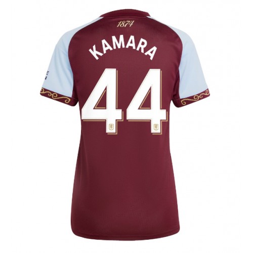 Aston Villa Boubacar Kamara #44 Domácí Dres pro Dámy 2025-26 Krátkým Rukávem Aston Villa Boubacar Kamara #44 Domácí Dres pro Dámy 2025-26 Krátkým Rukávem