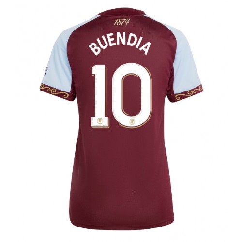 Aston Villa Emiliano Buendia #10 Domácí Dres pro Dámy 2025-26 Krátkým Rukávem Aston Villa Emiliano Buendia #10 Domácí Dres pro Dámy 2025-26 Krátkým Rukávem