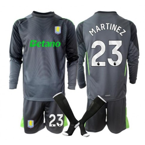 Aston Villa Emiliano Martinez #23 Brankář Domácí dres komplet pro Děti 2025-26 Dlouhým Rukávem (+ Krátké kalhoty) Aston Villa Emiliano Martinez #23 Brankář Domácí dres komplet pro Děti 2025-26 Dlouhým Rukávem (+ Krátké kalhoty)