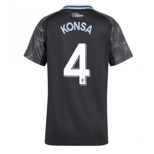 Aston Villa Ezri Konsa #4 Venkovní Dres pro Dámy 2025-26 Krátkým Rukávem Aston Villa Ezri Konsa #4 Venkovní Dres pro Dámy 2025-26 Krátkým Rukávem