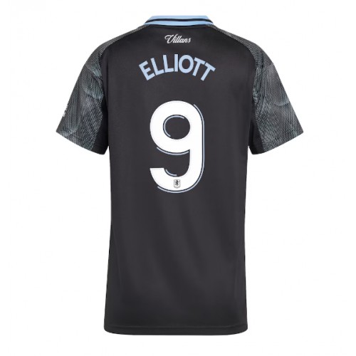 Aston Villa Harvey Elliott #9 Venkovní Dres pro Dámy 2025-26 Krátkým Rukávem Aston Villa Harvey Elliott #9 Venkovní Dres pro Dámy 2025-26 Krátkým Rukávem
