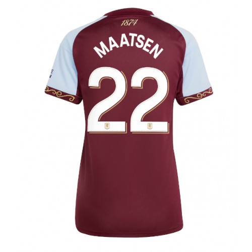 Aston Villa Ian Maatsen #22 Domácí Dres pro Dámy 2025-26 Krátkým Rukávem Aston Villa Ian Maatsen #22 Domácí Dres pro Dámy 2025-26 Krátkým Rukávem