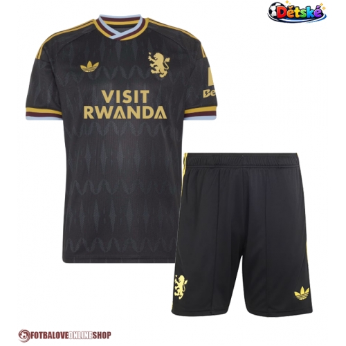 Aston Villa Ian Maatsen #22 Venkovní dres komplet pro Děti 2026-27 Krátkým Rukávem (+ Krátké kalhoty)