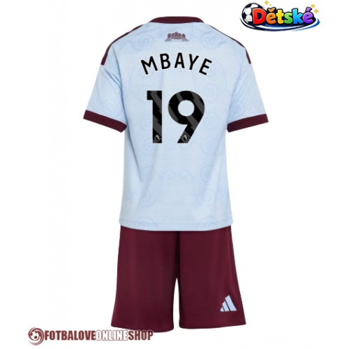 Aston Villa Ibrahim Mbaye #19 Alternativní dres komplet pro Děti 2026-27 Krátkým Rukávem (+ Krátké kalhoty)