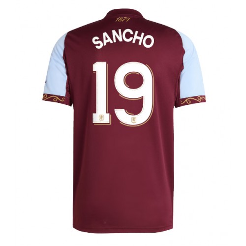 Aston Villa Jadon Sancho #19 Domácí Dres 2025-26 Krátkým Rukávem Aston Villa Jadon Sancho #19 Domácí Dres 2025-26 Krátkým Rukávem