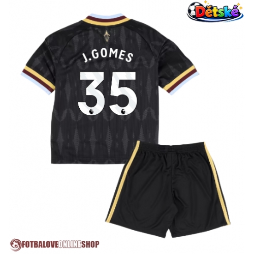 Aston Villa Joao Gomes #35 Venkovní dres komplet pro Děti 2026-27 Krátkým Rukávem (+ Krátké kalhoty)