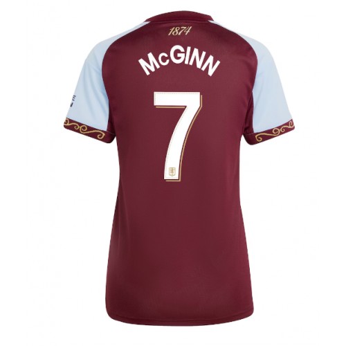Aston Villa John McGinn #7 Domácí Dres pro Dámy 2025-26 Krátkým Rukávem Aston Villa John McGinn #7 Domácí Dres pro Dámy 2025-26 Krátkým Rukávem