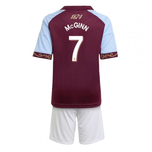 Aston Villa John McGinn #7 Domácí dres komplet pro Děti 2025-26 Krátkým Rukávem (+ Krátké kalhoty)
