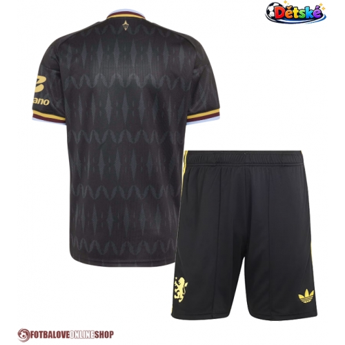 Aston Villa Venkovní dres komplet pro Děti 2026-27 Krátkým Rukávem (+ Krátké kalhoty)