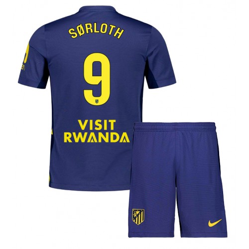 Atletico Madrid Alexander Sorloth #9 Venkovní dres komplet pro Děti 2025-26 Krátkým Rukávem (+ Krátké kalhoty) Atletico Madrid Alexander Sorloth #9 Venkovní dres komplet pro Děti 2025-26 Krátkým Rukávem (+ Krátké kalhoty)