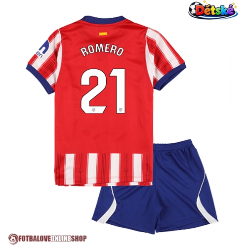Atletico Madrid Cristian Romero #21 Domácí dres komplet pro Děti 2026-27 Krátkým Rukávem (+ Krátké kalhoty)