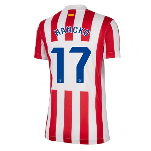 Atletico Madrid David Hancko #17 Domácí Dres pro Dámy 2025-26 Krátkým Rukávem Atletico Madrid David Hancko #17 Domácí Dres pro Dámy 2025-26 Krátkým Rukávem