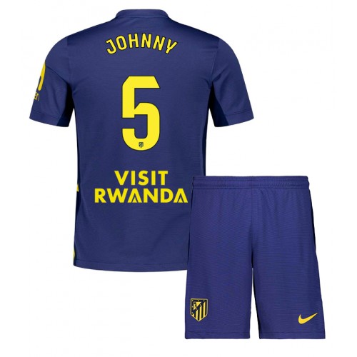 Atletico Madrid Johnny Cardoso #5 Venkovní dres komplet pro Děti 2025-26 Krátkým Rukávem (+ Krátké kalhoty)